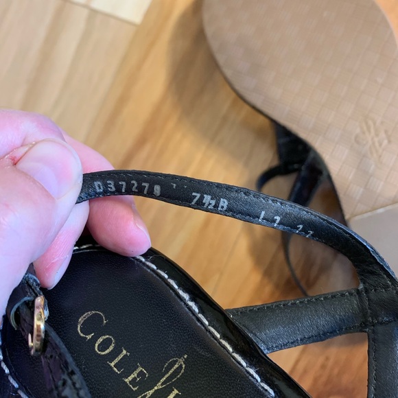Cole Haan Shoes Cole Haan Leather And Patent Logo Thongs 75 Poshmark